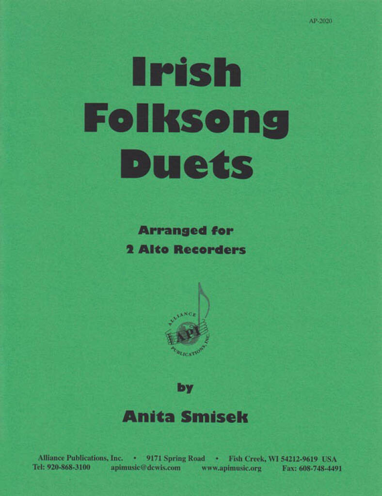 Irish Folksong Duets - Alto Rcdr Duo
